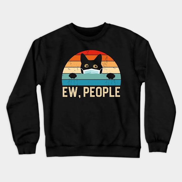 Ew People Funny Cat Crewneck Sweatshirt by DragonTees